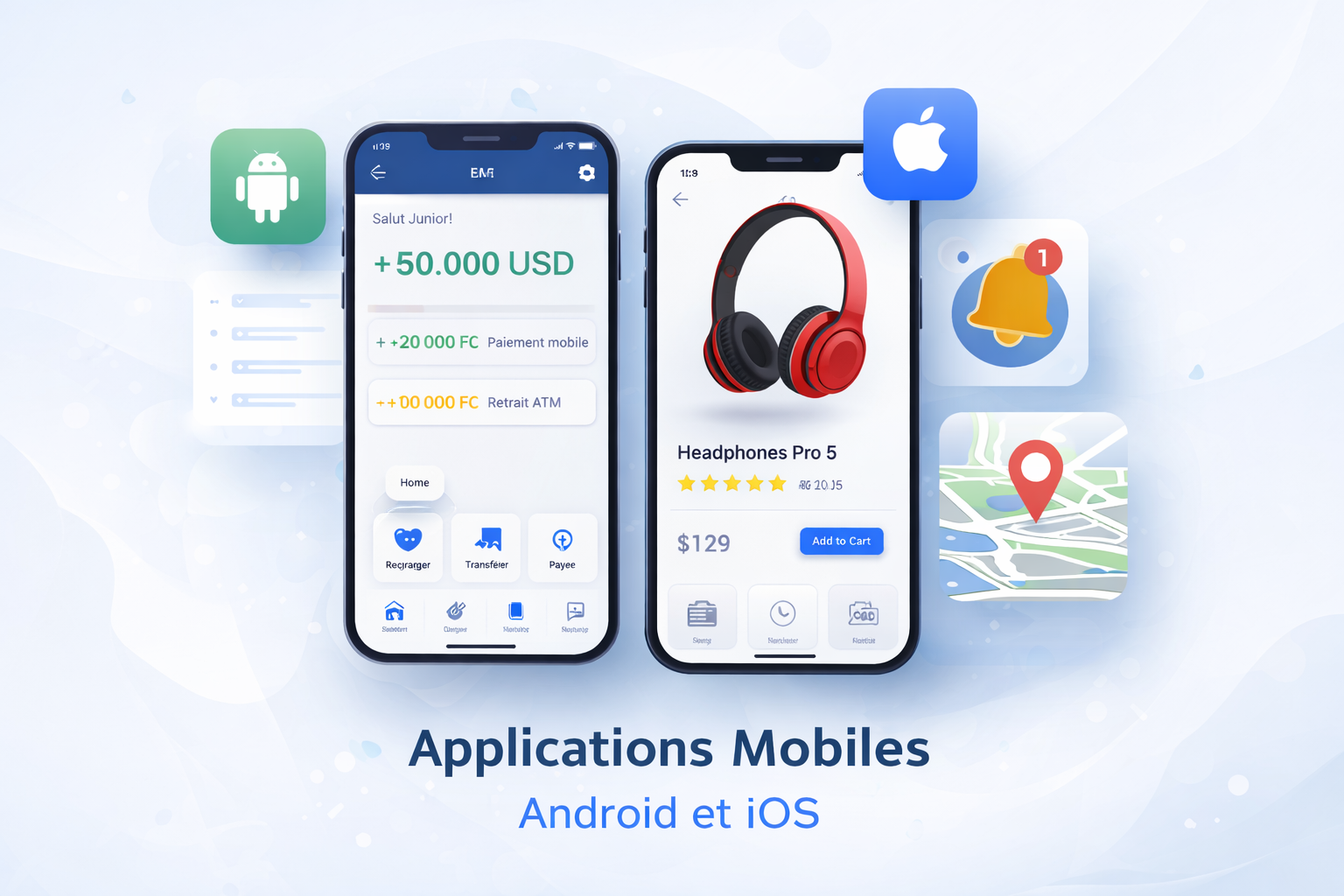 Applications mobiles pour entreprises